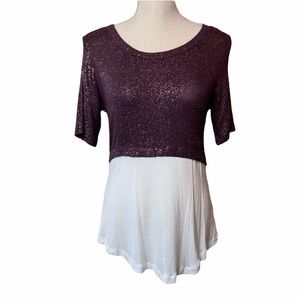 Eyeshadow Half and Half Plum‎ Raisin Glitter Tee